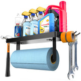 ZUNTO Garage Paper Towel Holder with Shelf - Paper Towel Holder Wall Mount, Garage Organization and Storage, Stainless Steel Paper Towel Rack with ZUNTO