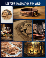 OMTech 130W CO2 Laser Engraver with LightBurn & Water Chiller, 35x55 Inch Laser Cutting Engraving Machine with Autofocus Autolift 3 Way Pass Air OMTech