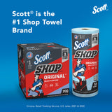 Scott® Shop Towels Original (75190), Blue, Pop-Up Dispenser Box (200 Towels/Box, 8 Boxes/Case, 1,600 Towels/Case) SCOTT SHOP ORIGINAL