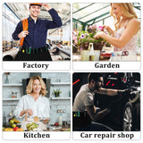 JenPen 4 Pieces 2-Pocket Canvas Work Waist Apron Unisex Tool Apron Washable Utility Apron for Woodworkers, Artists, and Other Craftspeople(Khaki and JenPen