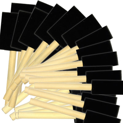 Great Andrew Foam Paint Brush with Wooden Handle 24-Pieces Paint Brushes,Paint Brush,Paint Brush Set