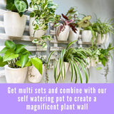 ShopLaLa Wooden Wall Planter - 2 Pack Wall Hanging Planters for Outdoor Plants Rustic White Wall Mounted Wood Ladder for Flower Pots Holder Vertical ShopLaLa