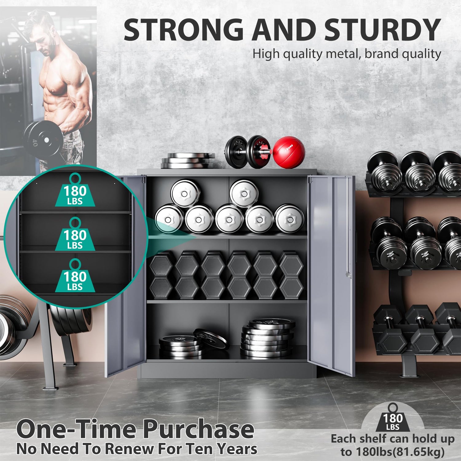 SISESOL Storage Cabinet with Doors and Shelves,Display Cabinet with Glass Doors, Freestanding Kitchen Pantry Cabinet with Glass Doors and Shelves for SISESOL