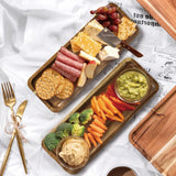 Wood Serving Tray, Wooden Trays,Small Wood Tray Wood Platter for Serving Food Dessert Appetizer Cheese Boards Fruit Cookie Vanity Home Decor Bathroom Fippkargo