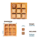 BSIRI XO Blocks (L) Tic Tac Toe Board Games-Ideal for Kids Games, Family Games and Game Night for Adults, Farmhouse Decor for Coffee Table Decor, BSIRI