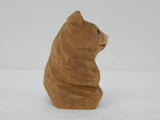 Brown Bear Cub Wood Ornament Hanging Figure Handmade Carved Decoration Selsela