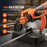 VEVOR Chop Saw, 14"/355mm Blade Diameter Cut Off Saw, 2800W 1200RPM Steel Cutting Machine, 0-45° Adjustable Dry Cut Chop Saw, Miter Saw for Cutting VEVOR
