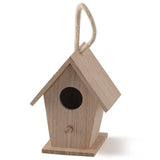 4.3" Traditional Birdhouse by Make Market - Unfinished Hanging Birdhouse Made of 100% Wood, Outdoor Nesting Boxes - Bulk 12 Pack Make Market