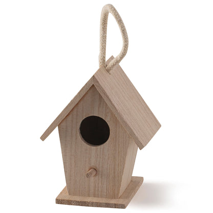 4.3" Traditional Birdhouse by Make Market - Unfinished Hanging Birdhouse Made of 100% Wood, Outdoor Nesting Boxes - Bulk 12 Pack - WoodArtSupply