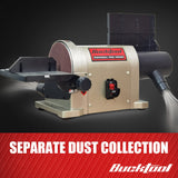BUCKTOOL 5.0A Belt Disc Sander 4 in x 36 in Belt and 6 in Disc Sander with 3/4HP Direct-drive Motor and Portable Al Base, BD4603 Upgraded Model Bucktool
