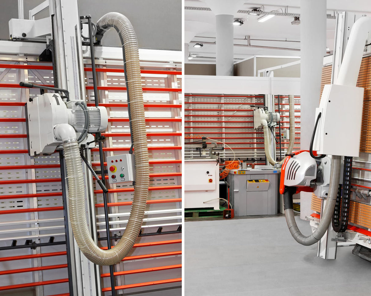 4'' x 50' Flexible PVC Dust Collection Hose with Stainless Steel Hose Clamps Clear Vacuum Hose Dust Collection Fittings Dust Collector Accessories Amylove