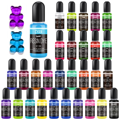 Epoxy Resin Pigment - 30 Colors Concentrated Liquid Epoxy Resin Dye, Translucent Resin Colorant for Resin Coloring, DIY Resin Jewelry Making, Paint,