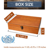 WE Games Old World Wooden Treasure Box with Brass Latch (Light Cherry Finish) WE Games