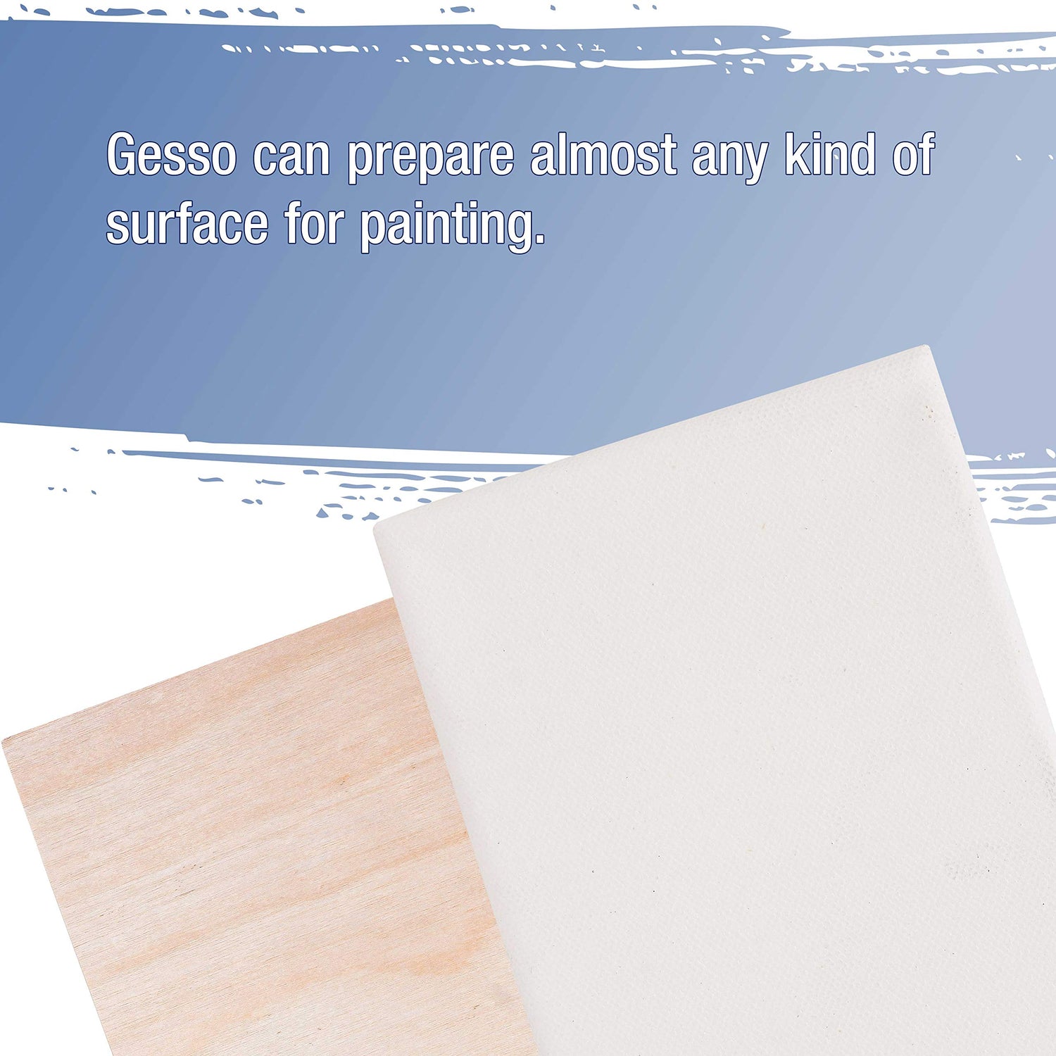 U.S. Art Supply White Gesso Acrylic Medium, 500ml Tub - 16.9 Ounces over a Pint U.S. Art Supply