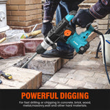 Berserker 1-1/4" SDS-Plus Rotary Hammer Drill with Vibration Control,Safety Clutch,12.5 Amp 4 Functions Corded Rotomartillo for Concrete-Including 3 Berserker