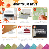 Glitter Puff Vinyl Heat Transfer 3D - Puff HTV Vinyl 8 Sheets 12"x 10" Glitter Heat Transfer Vinyl for T-Shirt Clothes Compatible with Cricut Air or AXLORP