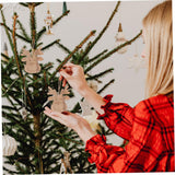 EXCEART 60 Pcs Christmas Deer Pendant Deer Head Wood Cutouts Wooden Deer Head Christmas Ornaments Reindeer Wooden Decor Christmas Tree Decorations EXCEART