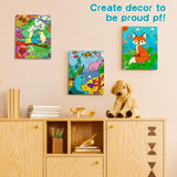 Volmop 3 Pack Paint by Numbers for Kids Ages 8-12,10 * 8" Color by Number for Kids Framed Canvas with 17 Acrylic Paints and 6 Brushes, Kids'Paint by Volmop