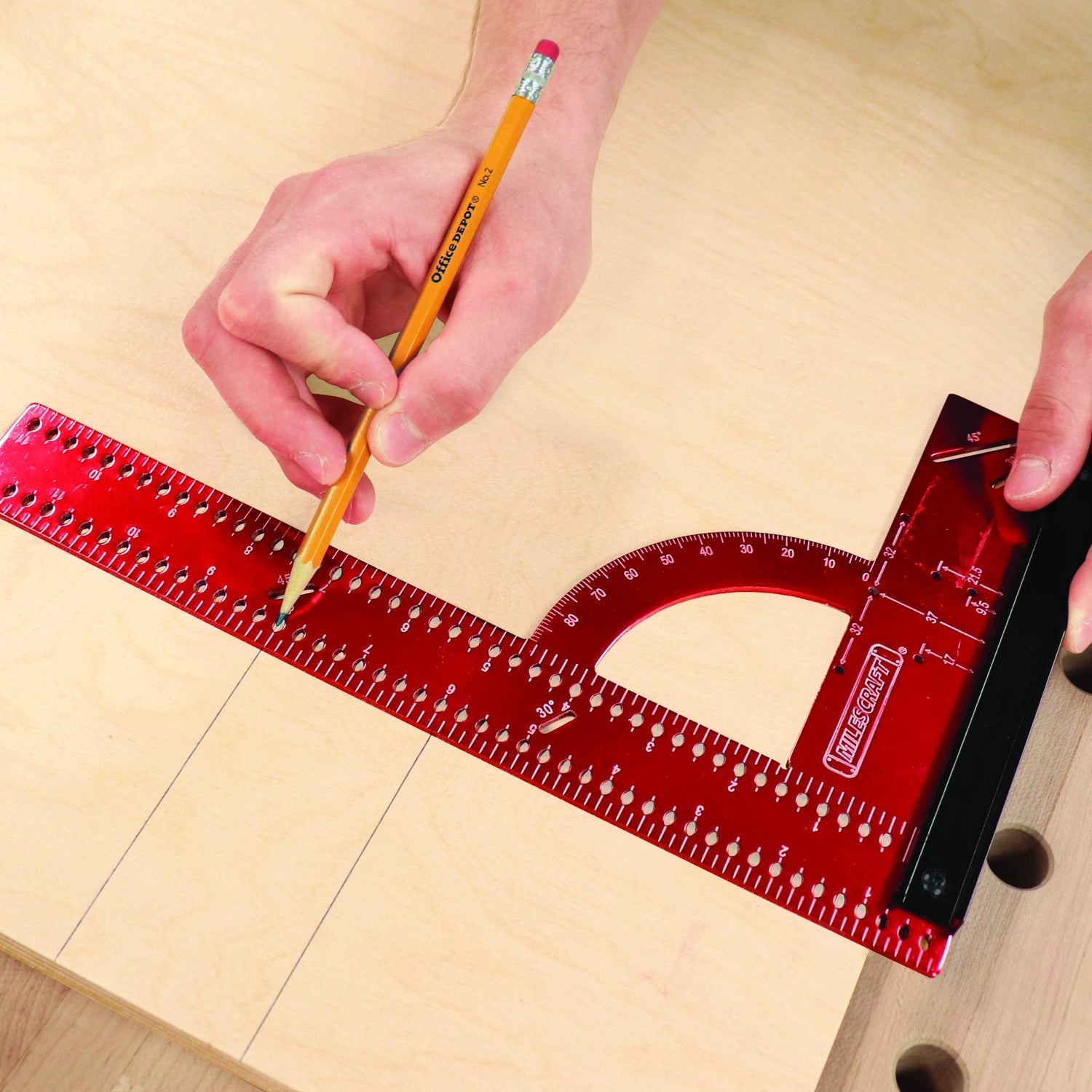 Milescraft 8410 MC-Square300 (imperial) - Aluminum Framing and Woodworking Square Milescraft