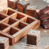 BSIRI XO Blocks (L) Tic Tac Toe Board Games-Ideal for Kids Games, Family Games and Game Night for Adults, Farmhouse Decor for Coffee Table Decor, BSIRI