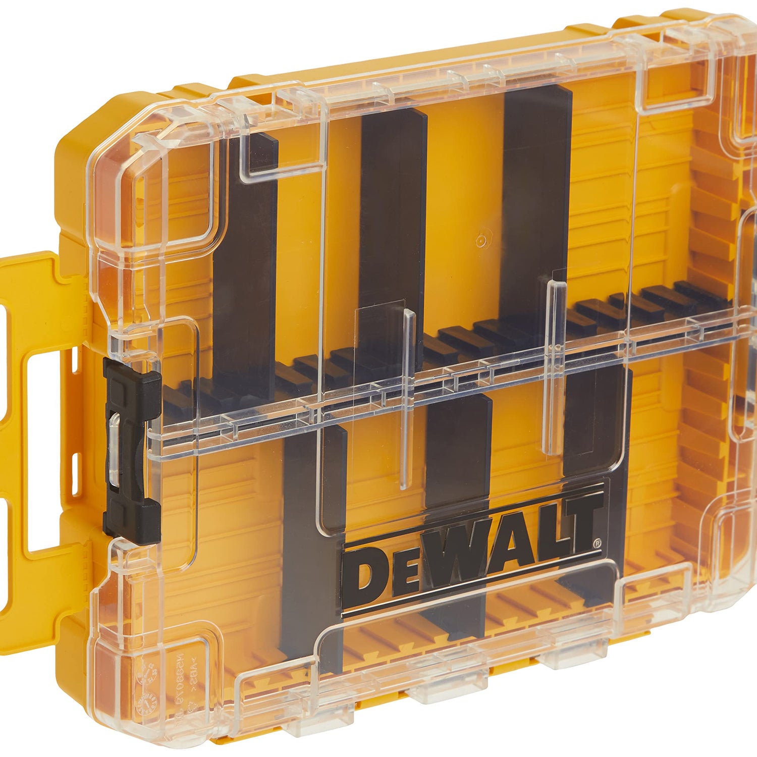 DEWALT TSTAK Tool Box, 8-Compartments, Clear Lid Organizer, Side Latches for Easy Connection, Removable Compartments for Small Tools and DEWALT