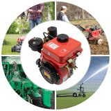 SNKOURIN 4-Stroke 3HP Single-Cylinder Diesel Engine, 2.2kW Diesel Engine with Air-Cooling, Recoil Start System Diesel Motor for Go Cart, Mini Bike, SNKOURIN