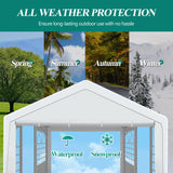 GARTOO 13' x 20' Canopy Party Tent & Carport - Heavy Duty Outdoor Wedding Gazebo with 4 Sand Bags, Event Shelter Canopy for Outdoor Event, Wedding, GARTOO