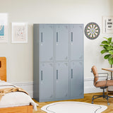 LISSIMO Metal Locker for Employees,Lockable Storage Cabinet with 2 Doors and Hooks,71 Inch Steel Storage Locker for Home Gym Office School LISSIMO