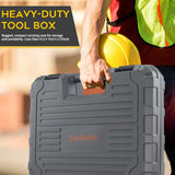 SOLUDE 130-Piece Home Tool Kit with 3.6V Cordless Rechargeable Screwdriver,Basic Women's Tool Set for New Home,Apartment,Dorm & DIY Projects SOLUDE