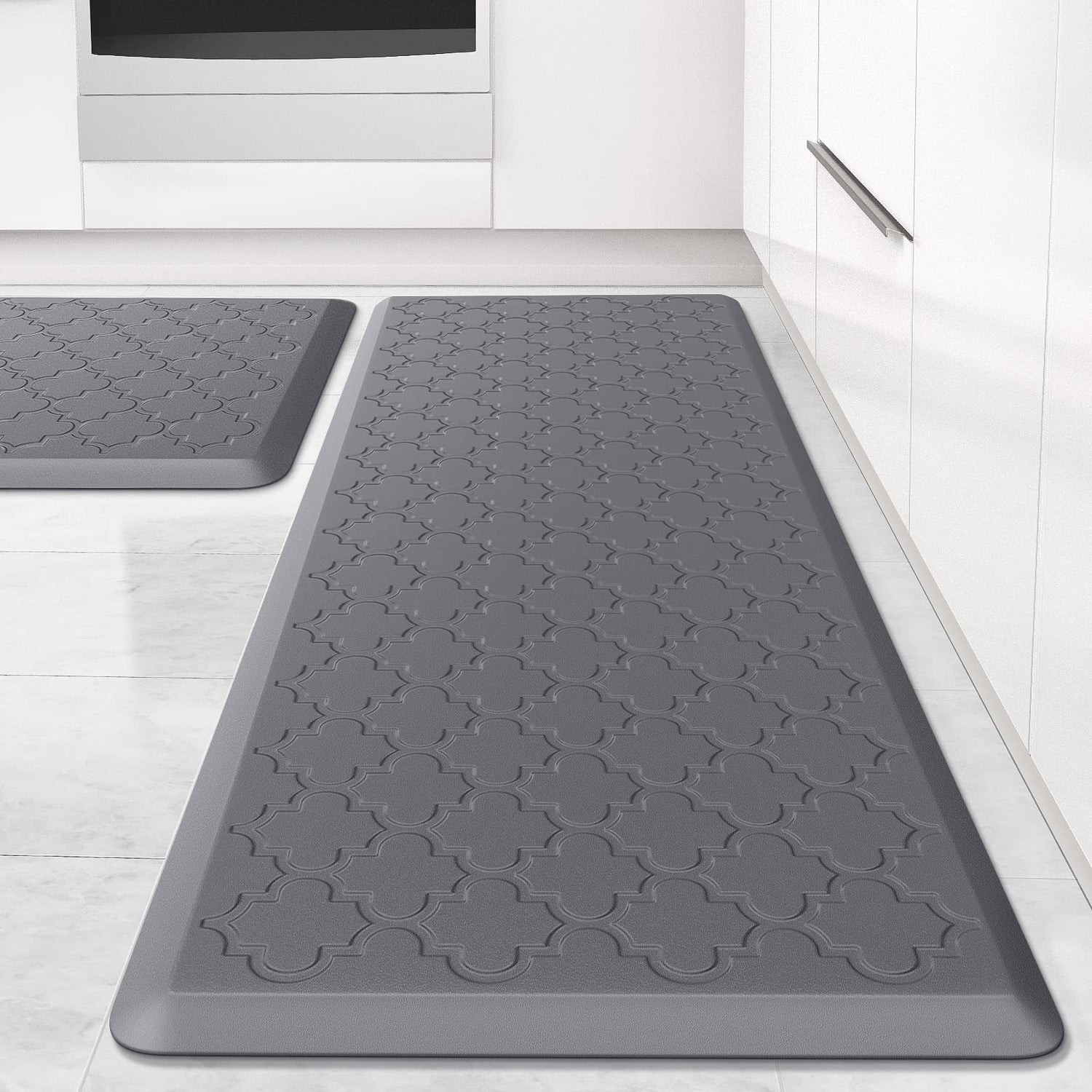Kitchen Mat [2 PCS] Cushioned Anti-Fatigue Floor Mat, Waterproof Non-Skid Ergonomic Comfort Foam Rugs, Standing Mat for Kitchen, Floor,Office, Sink, SoftDuo