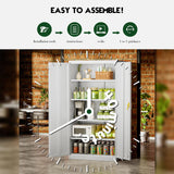 Greenvelly White Metal Storage Cabinet for Garage, 72” Steel Locking Cabinet with Doors and 4 Shelves, Tall Tool Cabinets for Garage Storage Systems Greenvelly
