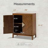 COZAYH Farmhouse Storage Cabinet Accent Sideboard Wood Buffet Cabinet with 2-Door for Living Room, Hallway, Bedroom, Dining Room COZAYH