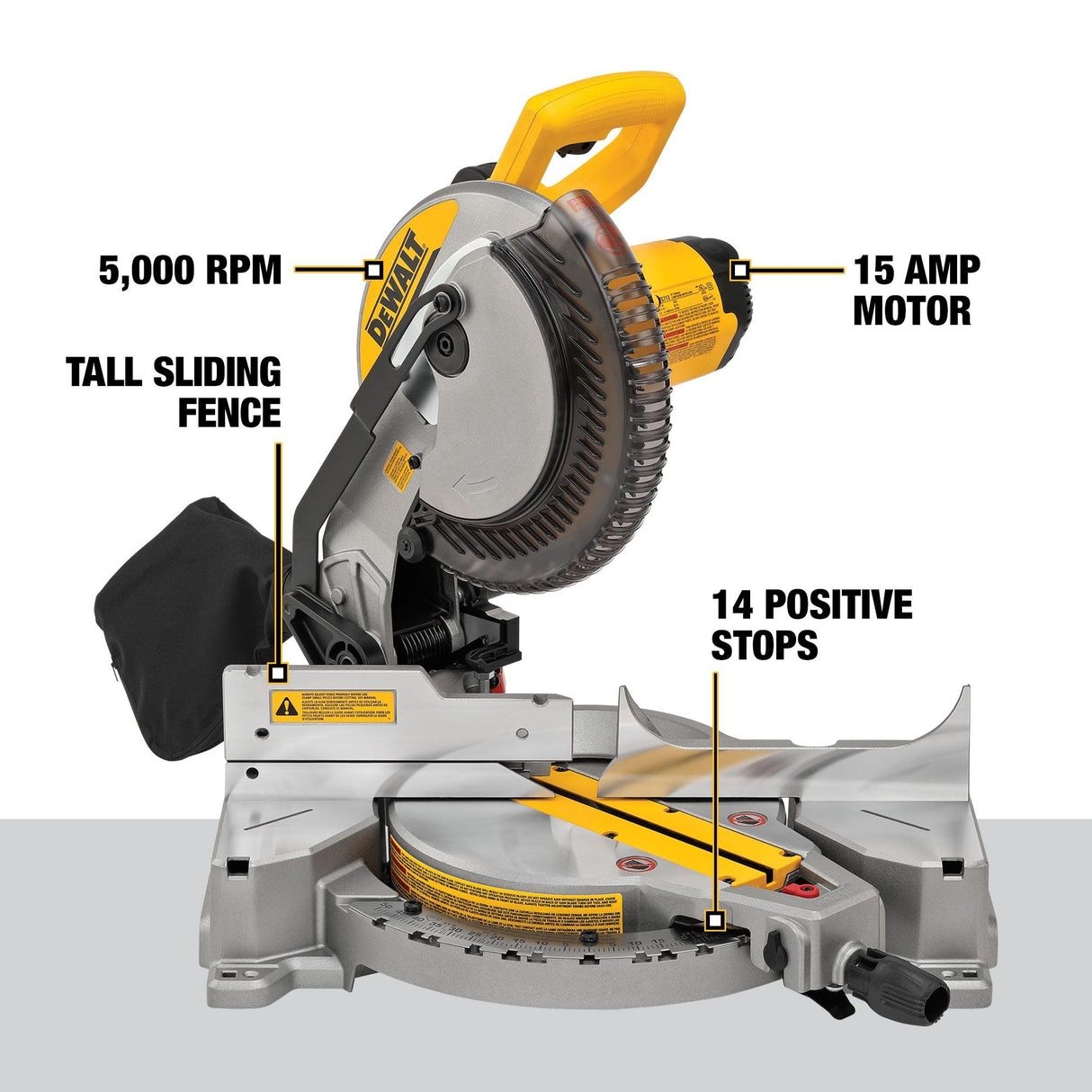 DEWALT Miter Saw, Single Bevel, Compound, 10-Inch, 15-Amp (DWS713) DEWALT