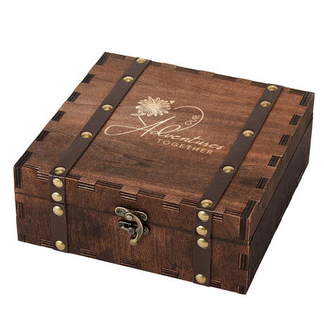 AW BRIDAL Memory Box for Keepsakes Wedding Keepsake Box Engraved Wood Box with Lid Bridal Shower Gift Wedding Engagement Gifts for Couples AW BRIDAL