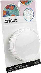Cricut Coaster Blanks, Ceramic Infusible Ink, White Cricut
