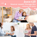 Jozen Gift Wooden Ballerina Medium White Musical Jewelry Box with Mirror for girls，Kid's Jewelry Storage Music Box Jozen Gift