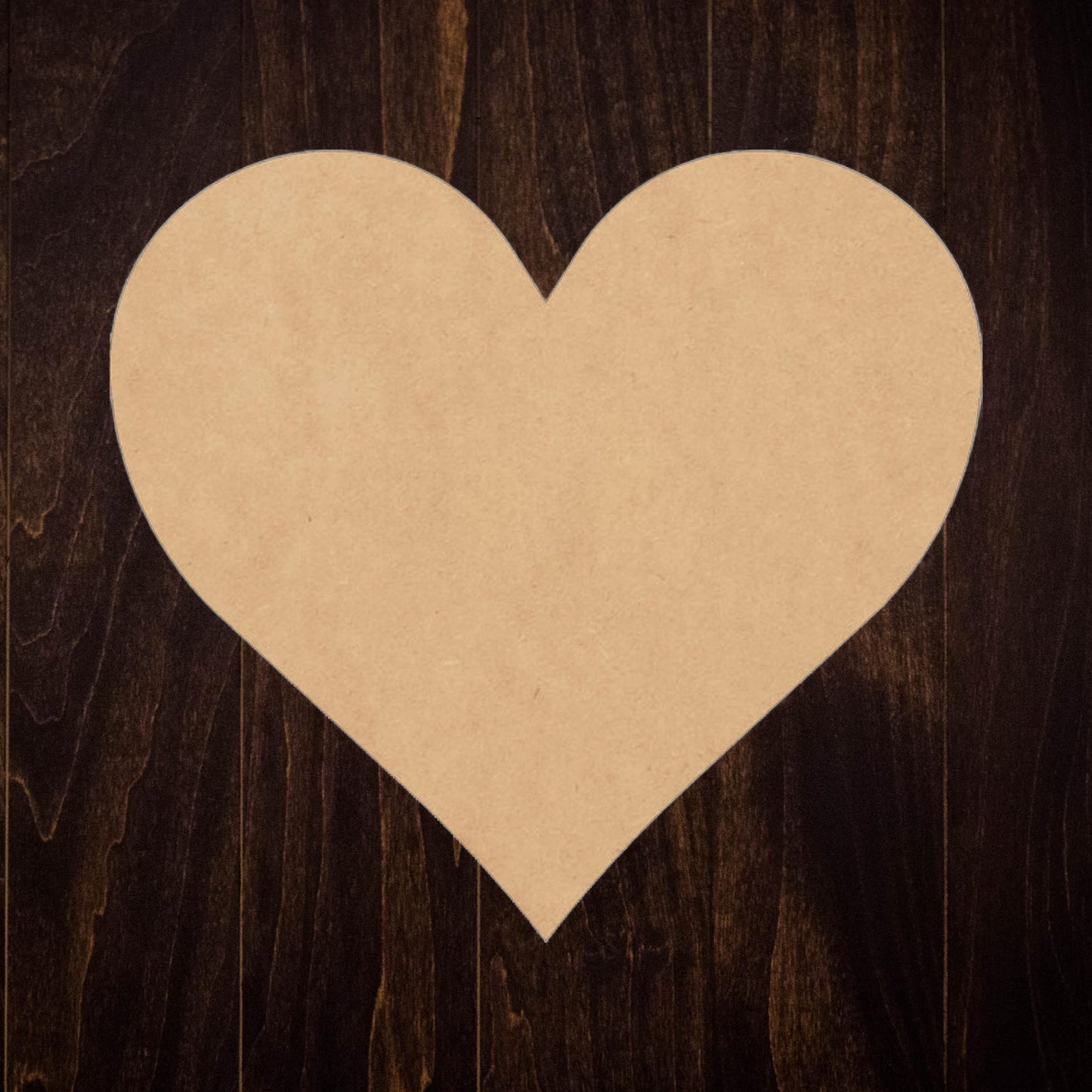 Wooden Valentine Heart 5 Inch Shape, Unfinished Wood Love Heart Craft Cutout, Blank Door Hanger