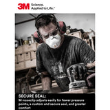 3M 8511 Particulate Disposable Respirator, N95, Pack of 80, Cool Comfort and Fewer Pressure Points with Dual Point Attachment for Grinding, Sanding, 3M Personal Protective Equipment
