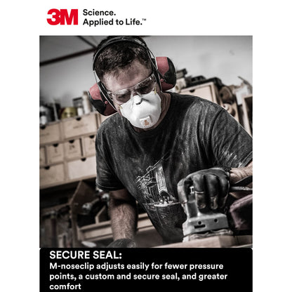3M 8511 Particulate Disposable Respirator, N95, Pack of 80, Cool Comfort and Fewer Pressure Points with Dual Point Attachment for Grinding, Sanding,