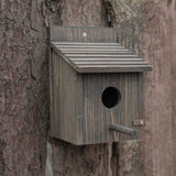 NATUREYLWL Wooden Bird House Wood Bird House for Outside with Pole for Finch, Bluebird, Cardinals, Hanging Birdhouse Garden Country Cottages NATUREYLWL