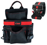KUNN Carpenter Pouch Durable 10-Pocket Tool Belt with Hammer Loop,Tape Clip,Nail Tool Bag,Heavy Duty Quick Release Metal Buckle Tool Belts for KUNN