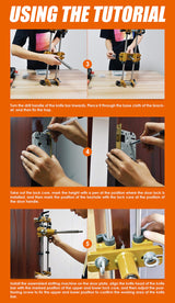 Luckyway Door Lock Hole Opener Kit, Lock Mortiser for Wooden Doors.(Install/Change The Door Lock Yourself) Luckyway