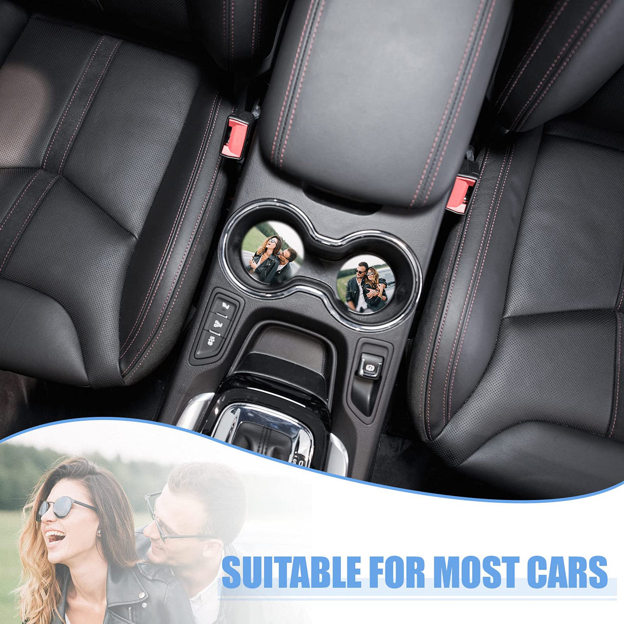 Sublimation Coasters Blanks Round Sublimation Blank Car Cup Coaster Absorbent MDF Car Coasters with A Finger Notch Heat Transfer Cup Coasters for Patelai