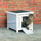 TRIXIE natura Weatherproof Small Outdoor Pet Home, Cat House, Rabbit House, Shelter for Feral Cats or Small Animals TRIXIE
