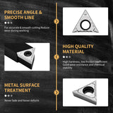 HAowosi Metal Lathe Cutting Tools,5 Sets of 1/2" Carbide Metal Cutting Tool Bits Kit,Indexable Lathe Turning Tool,Carbide Lathe Tools For Metal HAowosi