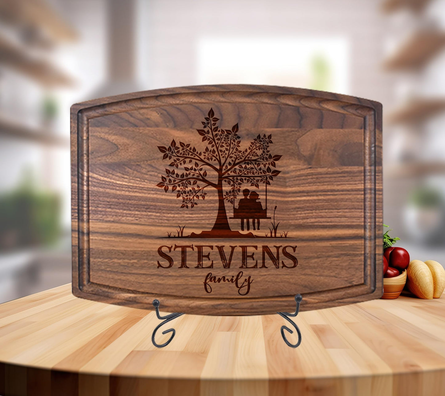 Silverhill Design Custom Wood Cutting Board Gift:Perfect Wedding & Anniversaries! Personalized Charcuterie Cheese Board for Couples, Friends, &