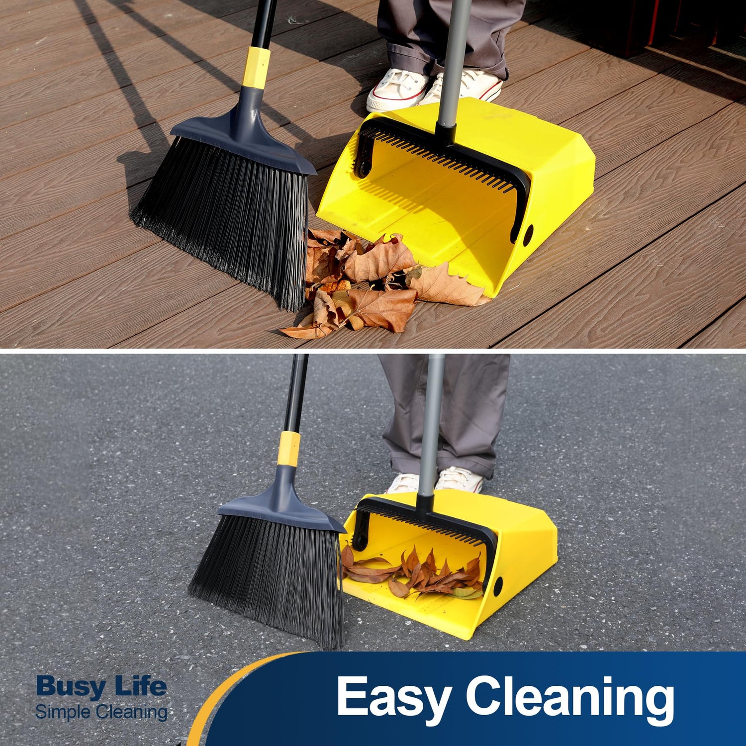 Yocada Commercial Dustpan with Comb Outdoor Indoor Perfect for Courtyard Garage Lobby Mall Market Floor Home Kitchen Room Office Pet Hair Rubbish Yocada