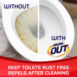 Iron OUT Automatic Toilet Bowl Cleaner, Repel Rust and Hard Water Stains with Every Flush, Household Toilet Cleaner, Pack of 1, 6 Tablets, White Iron OUT
