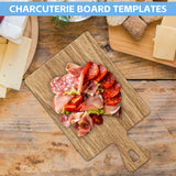 TRINKA Charcuterie Board Template Set - 6 Pcs Acrylic Router Templates for Woodworking | Handle Cutting Board Templates with 4 Pens | Angled Curvy TRINKA