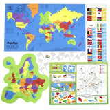 Imagimake Mapology United States & World Map Puzzle with Flags, Countries & Capitals | US Educational Toy for Kids 4-8 | Learn Geography Puzzle for Imagimake